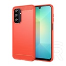 Gigapack Samsung Galaxy A26 5G (SM-A266) szilikon védő (ütésálló, légpárnás sarok, szálcsiszolt, karbon minta) piros