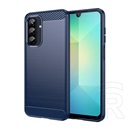 Gigapack Samsung Galaxy A26 5G (SM-A266) szilikon védő (ütésálló, légpárnás sarok, szálcsiszolt, karbon minta) sötétkék