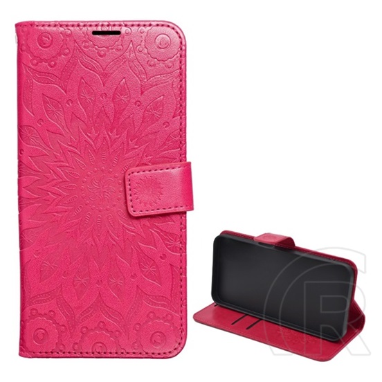 Gigapack Samsung Galaxy A26 5G (SM-A266) tok álló, bőr hatású (flip, asztali tartó, kézpánt, mandala) rózsaszín