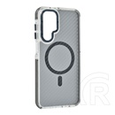 Gigapack Samsung Galaxy A26 5G (SM-A266) védő (ütésálló, légpárnás sarok, karbon minta, wireless, magsafe) sötétszürke