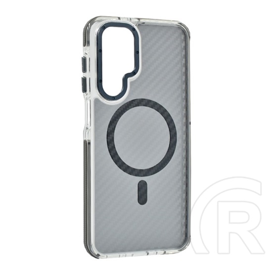 Gigapack Samsung Galaxy A26 5G (SM-A266) védő (ütésálló, légpárnás sarok, karbon minta, wireless, magsafe) sötétszürke