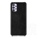 Gigapack Samsung Galaxy A32 (SM-A326) műanyag telefonvédő (bőr hatású bevonat) fekete