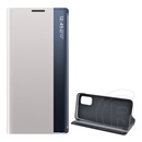 Gigapack Samsung Galaxy A32 (SM-A326) tok álló, textil hatású (aktív Flip, oldalra nyíló, Smart View Cover) ezüst