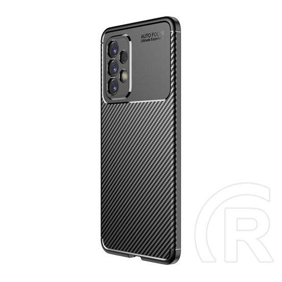 Gigapack Samsung Galaxy A33 5G (SM-A336) szilikon telefonvédő (közepesen ütésálló, légpárnás sarok, karbon minta) fekete
