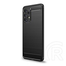 Gigapack Samsung Galaxy A33 (SM-A336) szilikon telefonvédő (közepesen ütésálló, szálcsiszolt, karbon minta) fekete