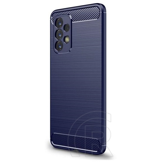 Gigapack Samsung Galaxy A33 (SM-A336) szilikon telefonvédő (közepesen ütésálló, szálcsiszolt, karbon minta) sötétkék