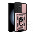 Gigapack Samsung Galaxy A36 5G (SM-A366) defender szilikon telefonvédő (ütésállóság, tartógyűrű, kameravédő) rozéarany