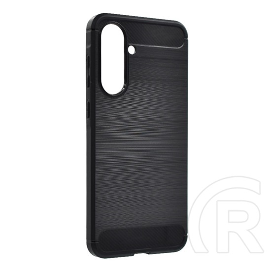 Gigapack Samsung Galaxy A36 5G (SM-A366) szilikon védő (ütésálló, légpárnás sarok, szálcsiszolt, karbon minta) fekete