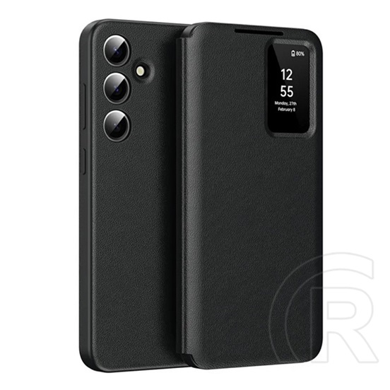 Gigapack Samsung Galaxy A36 5G (SM-A366)  tok álló (aktív flip, oldalra nyíló, smart view cover) fekete