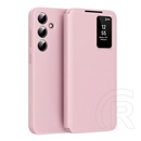 Gigapack Samsung Galaxy A36 5G (SM-A366)  tok álló (aktív flip, oldalra nyíló, smart view cover) rózsaszín