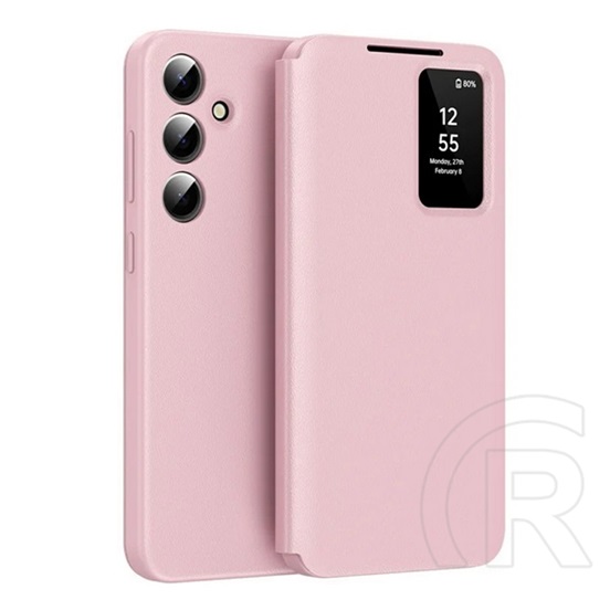 Gigapack Samsung Galaxy A36 5G (SM-A366)  tok álló (aktív flip, oldalra nyíló, smart view cover) rózsaszín
