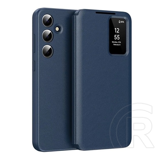 Gigapack Samsung Galaxy A36 5G (SM-A366)  tok álló (aktív flip, oldalra nyíló, smart view cover) sötétkék