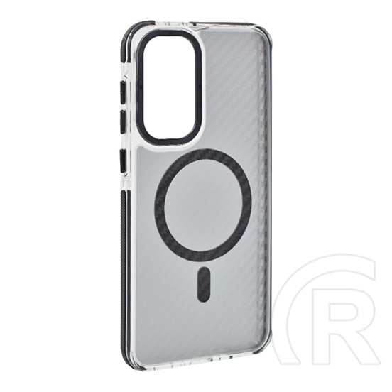 Gigapack Samsung Galaxy A36 5G (SM-A366) védő (ütésálló, légpárnás sarok, karbon minta, wireless, magsafe) fekete