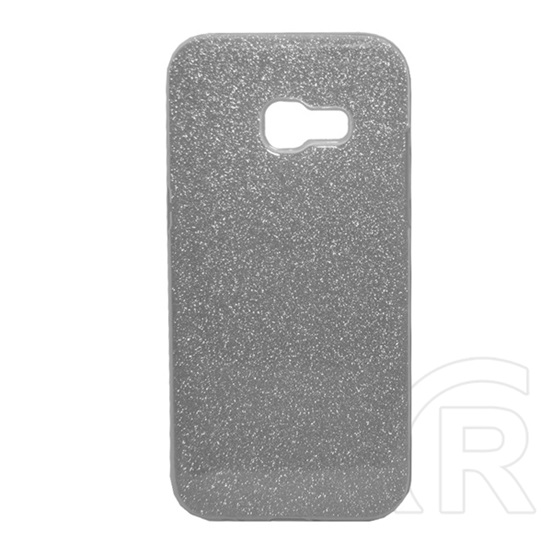 Gigapack Samsung Galaxy A3 (2017) szilikon telefonvédő (műanyag belső, csillogó hátlap, ezüst)