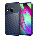 Gigapack Samsung Galaxy A40 (SM-A405F) szilikon telefonvédő (közepesen ütésálló, csíkos, dombor minta) sötétkék