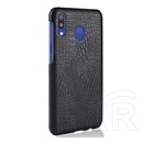 Gigapack Samsung Galaxy A40 műanyag telefonvédő (bőr hatású, krokodilbőr minta, fekete)