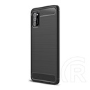 Gigapack Samsung Galaxy A41 (SM-A415F) szilikon telefonvédő (közepesen ütésálló, szálcsiszolt, karbon minta) fekete