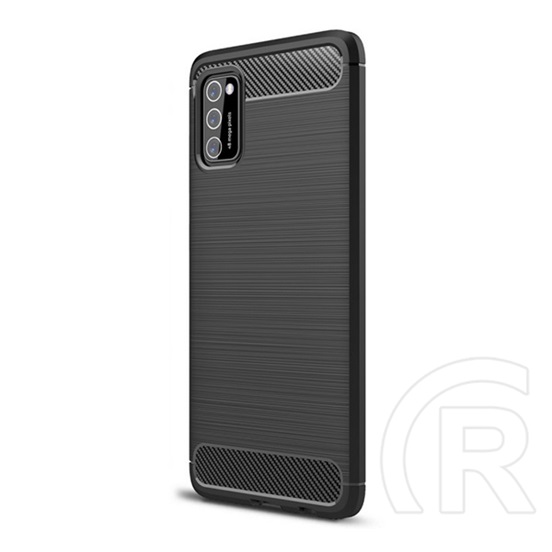 Gigapack Samsung Galaxy A41 (SM-A415F) szilikon telefonvédő (közepesen ütésálló, szálcsiszolt, karbon minta) fekete