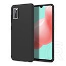 Gigapack Samsung Galaxy A41 Szilikon telefonvédő (közepesen ütésálló, csíkos minta, fekete)