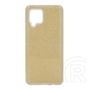 Gigapack Samsung Galaxy A42 (SM-A425F) szilikon telefonvédő (műanyag belső, csillogó hátlap) arany