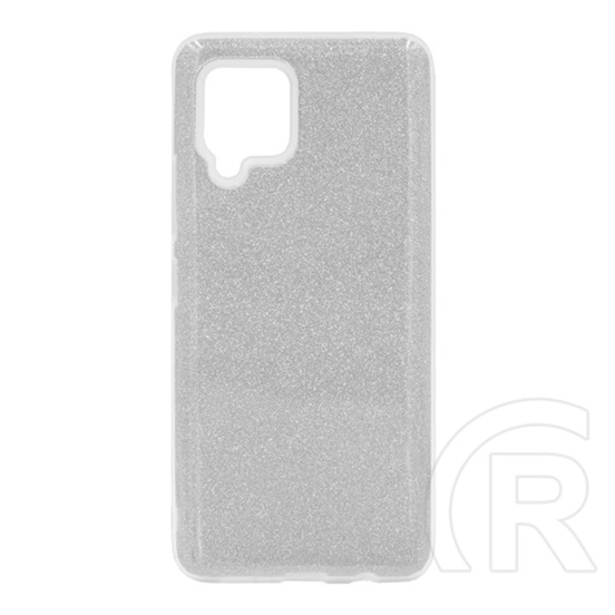 Gigapack Samsung Galaxy A42 (SM-A425F) szilikon telefonvédő (műanyag belső, csillogó hátlap) ezüst