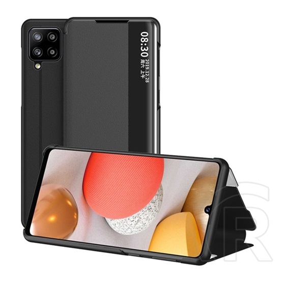 Gigapack Samsung Galaxy A42 (SM-A425F) tok álló (aktív Flip, oldalra nyíló, hívószámkijelzés) fekete