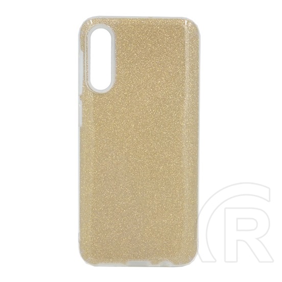 Gigapack Samsung Galaxy A50s szilikon telefonvédő (műanyag belső, csillogó hátlap, arany)