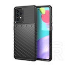 Gigapack Samsung Galaxy A52s (SM-A528) szilikon telefonvédő (közepesen ütésálló, csíkos, dombor minta) fekete