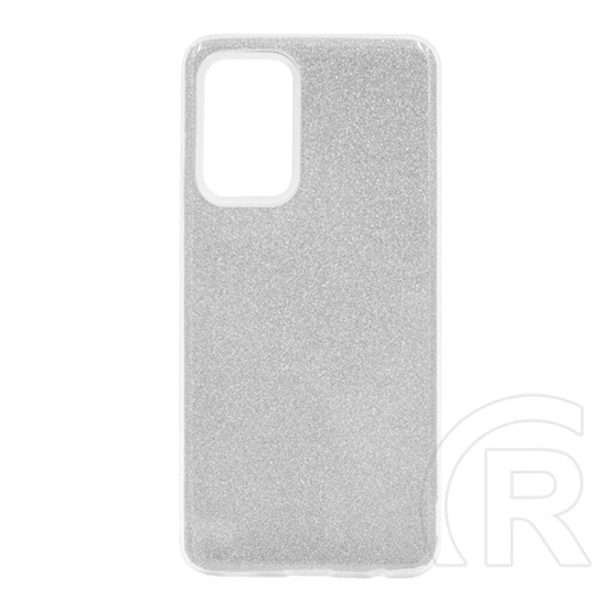 Gigapack Samsung Galaxy A52s (SM-A528) szilikon telefonvédő (műanyag belső, csillogó hátlap) ezüst