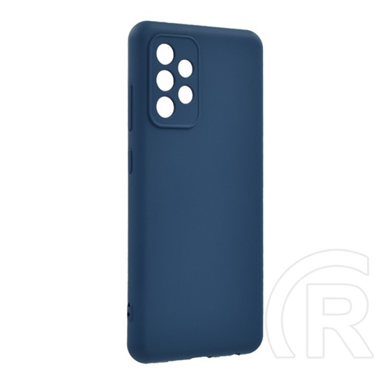 Gigapack Samsung Galaxy A52s (SM-A528) szilikon védő (matt, mikrofiber plüss karcolásmentesítő belső, prémium) sötétkék
