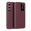 Gigapack Samsung Galaxy A55 5G (SM-A556) tok álló (aktív flip, oldalra nyíló, smart view cover) bordó