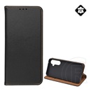 Gigapack Samsung Galaxy A55 5G (SM-A556) tok álló, valódi bőr (flip, oldalra nyíló, asztali tartó) fekete