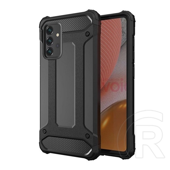 Gigapack Samsung Galaxy A56 5G (SM-A566) defender szilikon telefonvédő (ütésállóság, légpárnás sarok, fémhatás) fekete