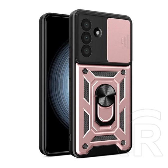 Gigapack Samsung Galaxy A56 5G (SM-A566) defender szilikon telefonvédő (ütésállóság, tartógyűrű, kameravédő) rozéarany