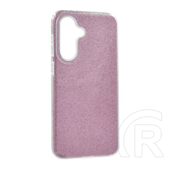 Gigapack Samsung Galaxy A56 5G (SM-A566) szilikon telefonvédő (műanyag belső, csillogó hátlap) rózsaszín