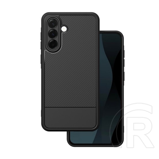 Gigapack Samsung Galaxy A56 5G (SM-A566)  szilikon telefonvédő (ütésállóság, kameravédő, karbon minta) fekete
