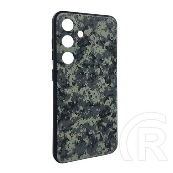 Gigapack Samsung Galaxy A56 5G (SM-A566) szilikon telefonvédő (ütésállóság, kameravédő, terep minta) sötétzöld