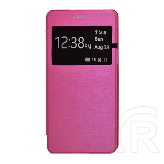 Gigapack Samsung Galaxy A5 (2015) SM-A500F tok álló (Flip, oldalra nyíló, szálcsiszolt mintázat) magenta