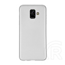 Gigapack Samsung Galaxy A6 (2018) Szilikon telefonvédő (karbon minta, ezüst)