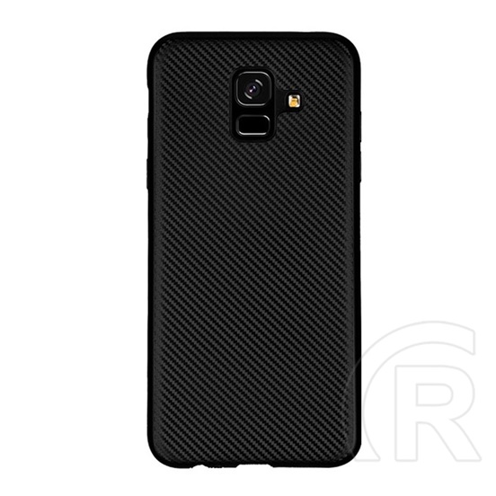 Gigapack Samsung Galaxy A6 (2018) Szilikon telefonvédő (karbon minta, fekete)