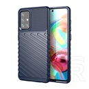 Gigapack Samsung Galaxy A72 (SM-A726F) szilikon telefonvédő (közepesen ütésálló, csíkos, dombor minta) sötétkék