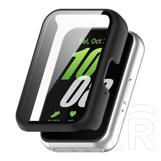 Gigapack Samsung Galaxy Fit 3 műanyag keret (bumper, ütésállóság + kijelzővédő üveg) fekete