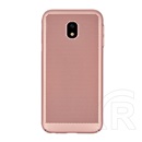 Gigapack Samsung Galaxy J3 (2017) SM-J330 EU műanyag telefonvédő (gumírozott, lyukacsos minta) rozéarany