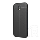 Gigapack Samsung Galaxy J3 (2017) Szilikon telefonvédő (bőr hatású, varrás minta, fekete)