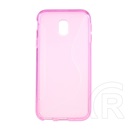 Gigapack Samsung Galaxy J3 (2017) szilikon telefonvédő (S-line, karbon minta, rózsaszín)