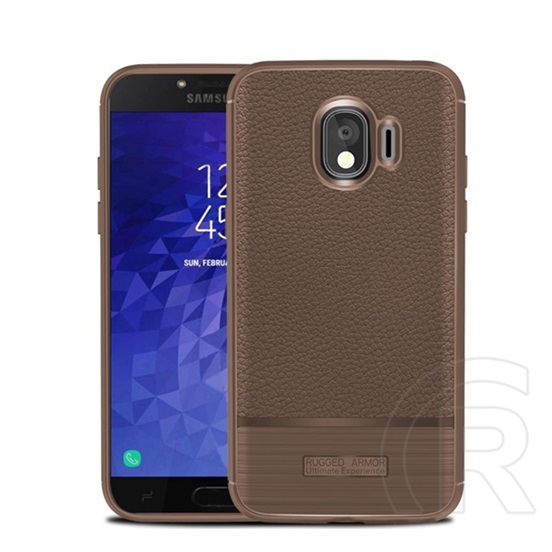 Gigapack Samsung Galaxy J4 (2018) SM-J400F szilikon telefonvédő (közepesen ütésálló, szálcsiszolt) barna