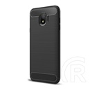 Gigapack Samsung Galaxy J4 (2018) Szilikon telefonvédő (légpárnás sarok, szálcsiszolt, karbon minta, fekete)