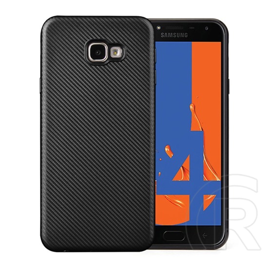 Gigapack Samsung Galaxy J4+ Szilikon telefonvédő (karbon minta, fekete)