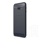 Gigapack Samsung Galaxy J4+ Szilikon telefonvédő (légpárnás sarok, szálcsiszolt, karbon minta, sötétkék)