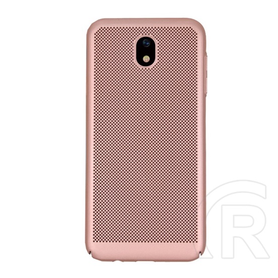 Gigapack Samsung Galaxy J5 (2017) SM-J530 EU műanyag telefonvédő (gumírozott, lyukacsos minta) rozéarany